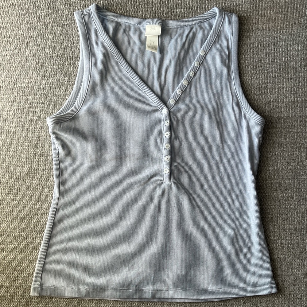 H&M Stylish Blue Sleeveless Top